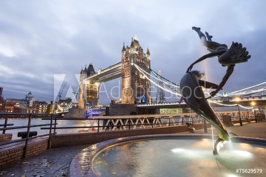 Picture of Tower Bridge twilight London England UK